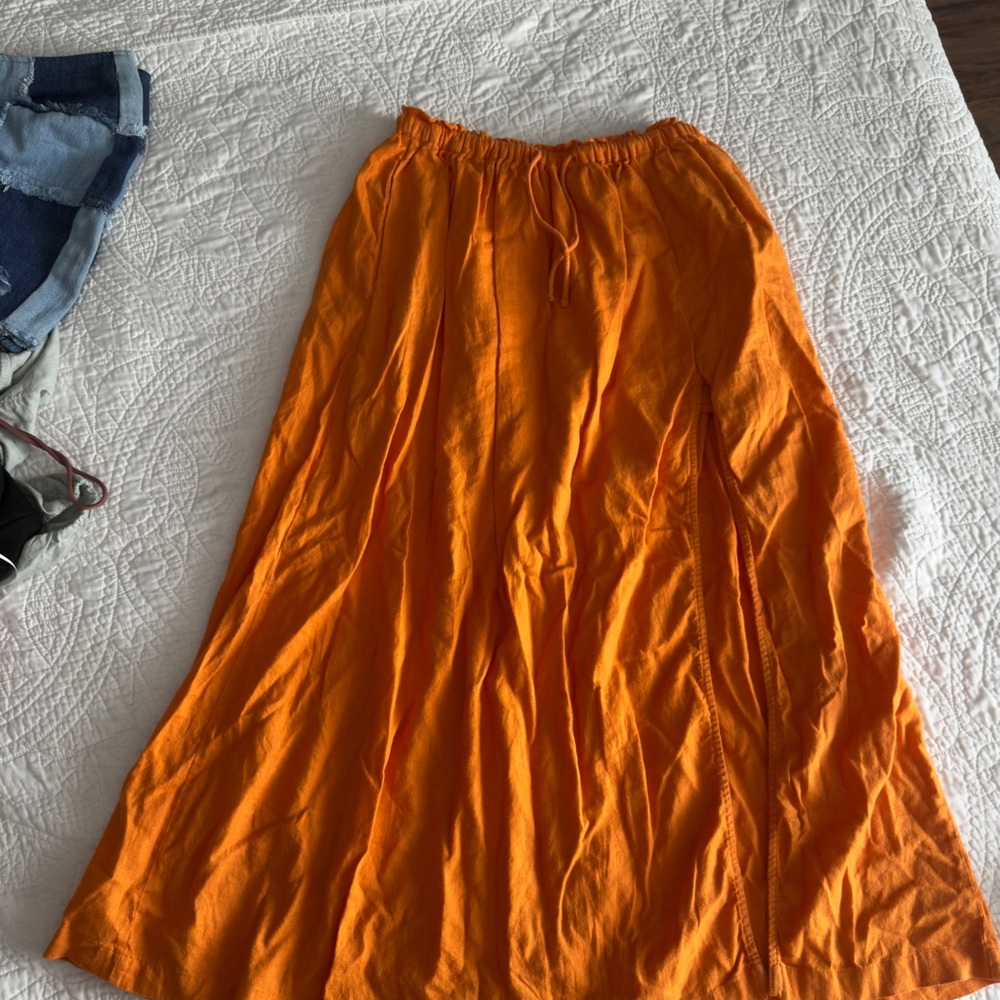 Orange Maxi Skirt